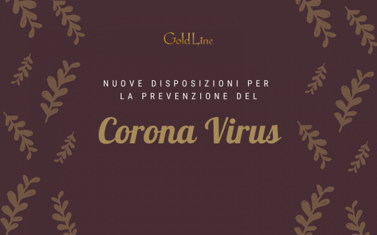 disposizioni per la prevenzione del corona virus goldlina